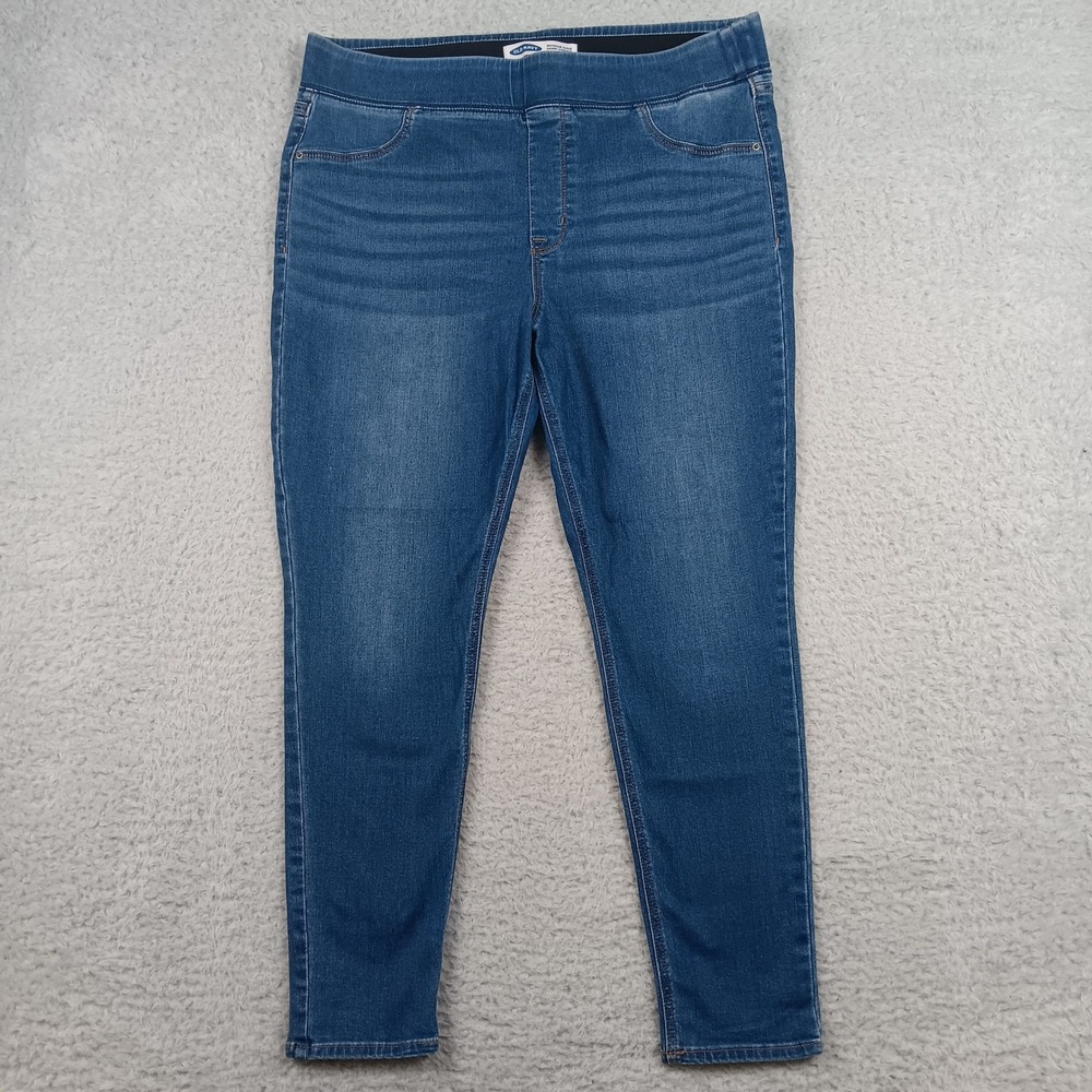Old Navy Jegging Rockstar Super Skinny Women 16 Short Blue Elastic 219841-00